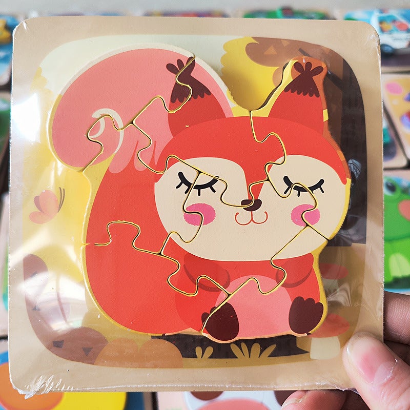 Baby Children Wooden Three-Dimensional 3D Advanced Puzzle Baby Early Education And Intelligence Training Hand-Eye Toys For Boys And Girls - Image 1